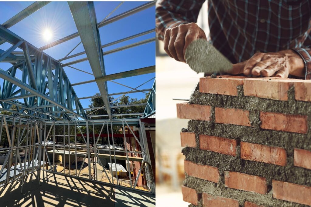 light steel framing vs brickwork